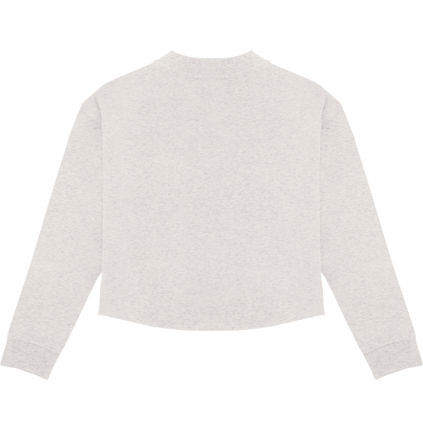 Sweat shirt court femme stella realizes dos Cream Heather Grey