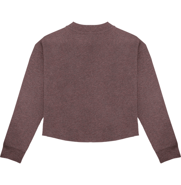 Sweat shirt court femme stella realizes dos Black Heather Cranberry
