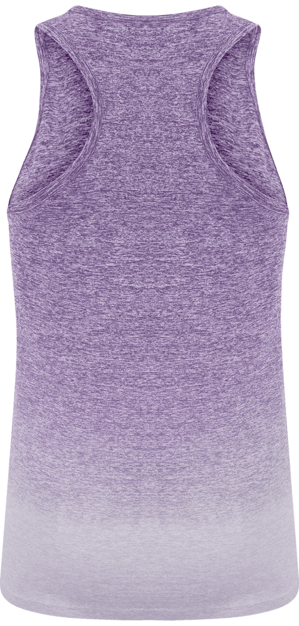 Debardeur degrade femme sans couture dos Purple / Light Grey Marl