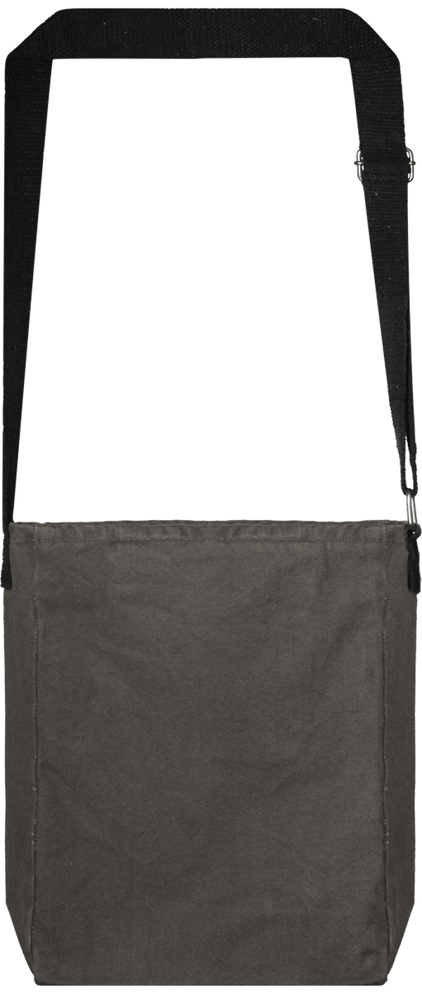 Sac bandouliere en coton canvas dos Washed Dark Grey