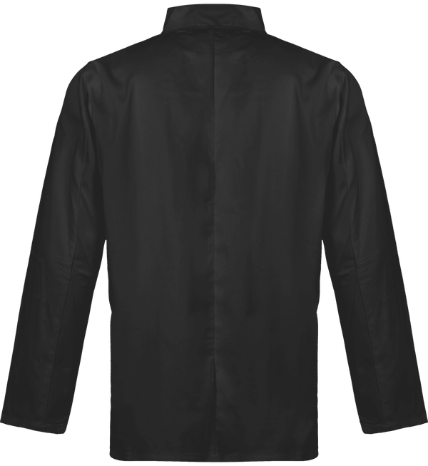 Veste de cuisine manches longues a bouton pression dos Black