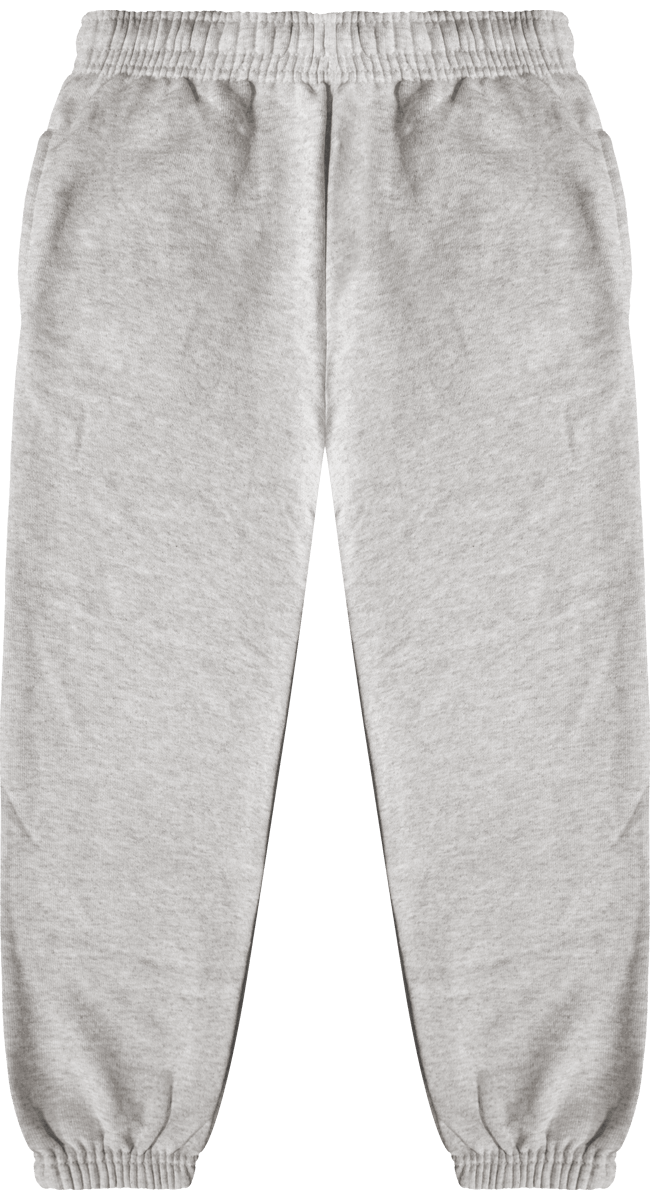 Kinder Jogginghose 80% Baumwolle Und 20% Polyester | Bestickt Und Flex Heather Grey