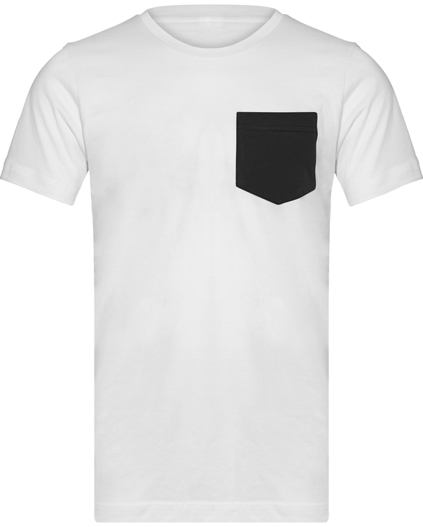 Camiseta Bolsillo Contraste Hombre White / Black