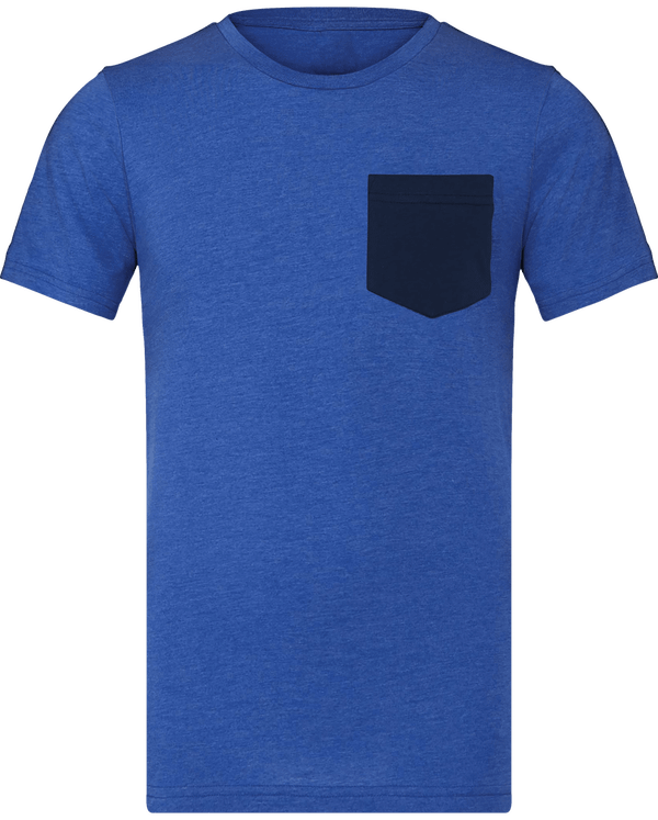 Camiseta Bolsillo Contraste Hombre Heather True Royal / Navy