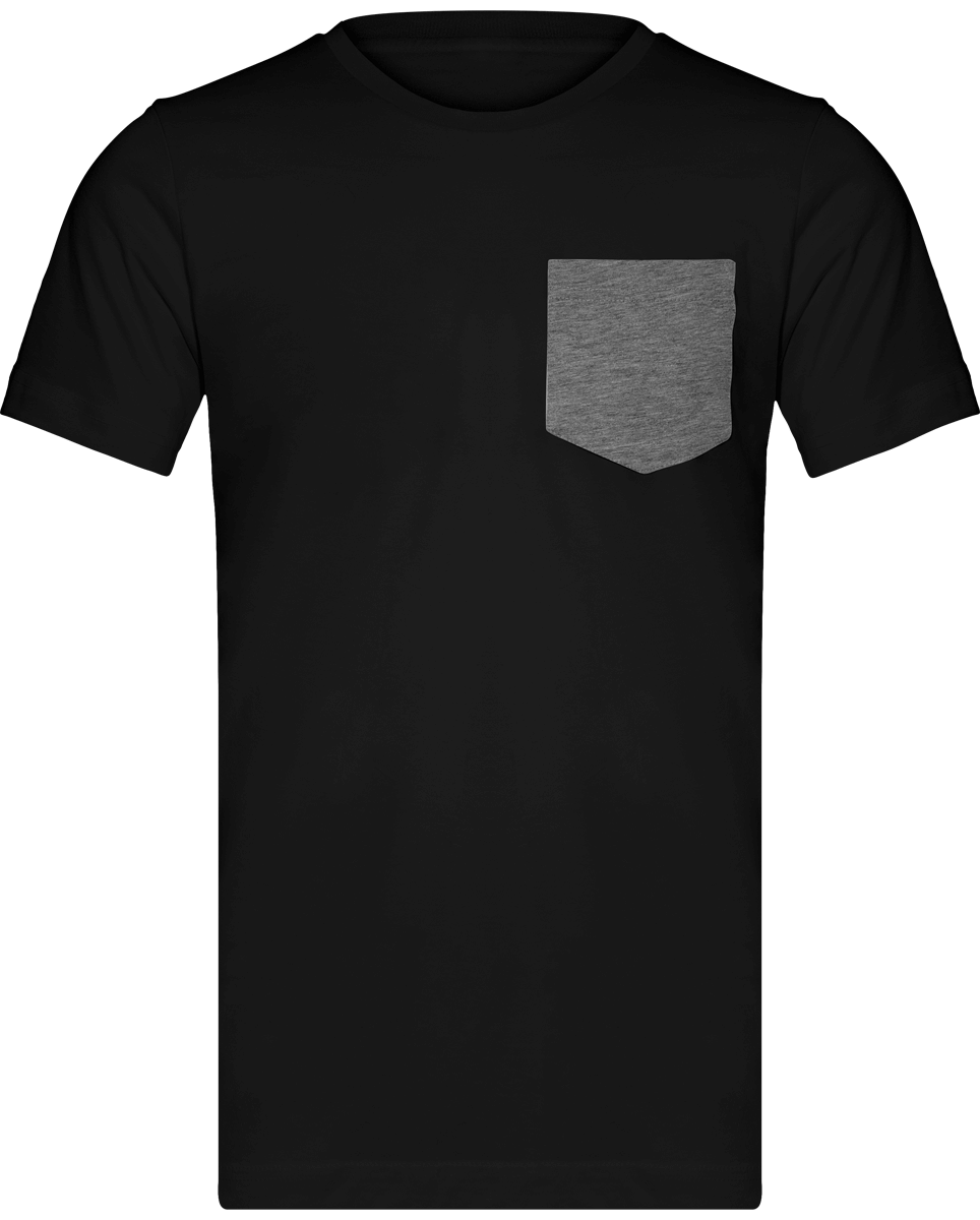 pictoT-Shirt Avec Poche Pour Homme | Brodé Et Imprimé | 100% Coton 