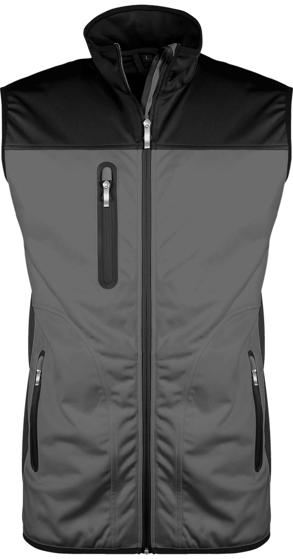 Bodywarmer Homme Tricolore | Tendance Et Chic | Brodé Et Imprimé Titanium / Black / Black