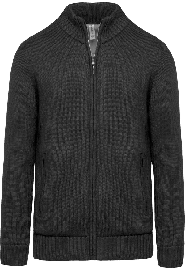 Cardigan Polaire Homme | Personnalisation En Broderie Dark Grey Heather