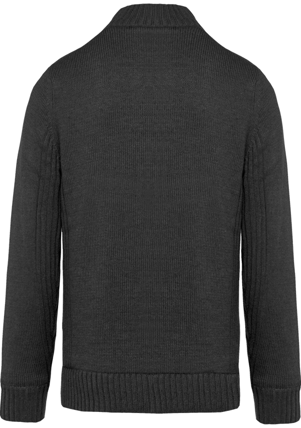 Cardigan double polaire dos Dark Grey Heather