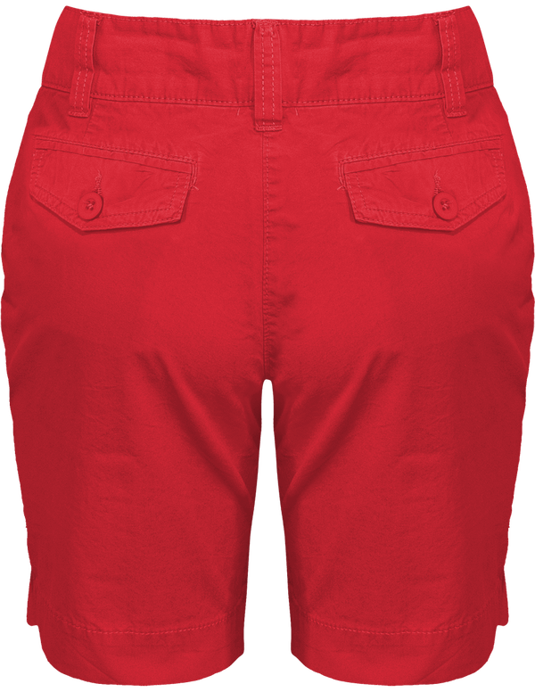 Bermuda femme dos Washed Red