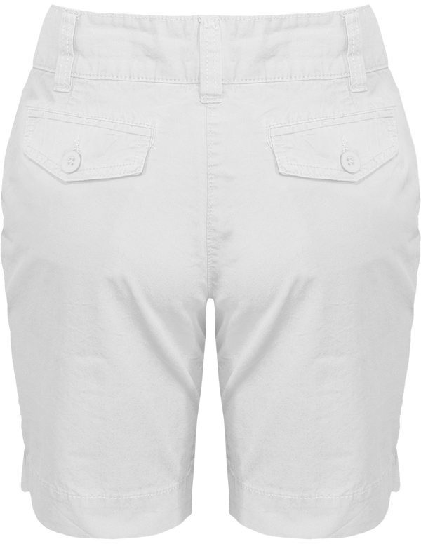 Bermuda femme dos Washed White