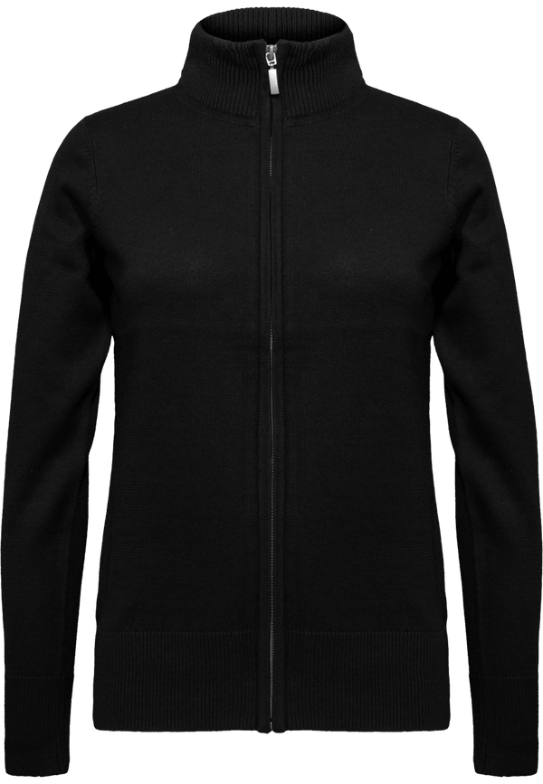 Cardigan Femme Avec Fermeture Zippée | Personnalisation En Broderie Black