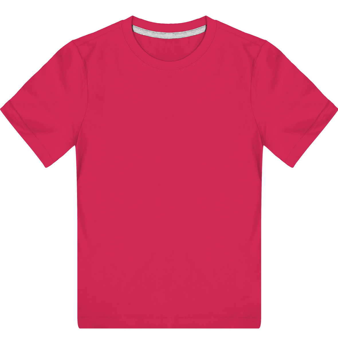 Tee-Shirt Basique Enfant | 100% Coton | Broderie Et Impression Fuchsia