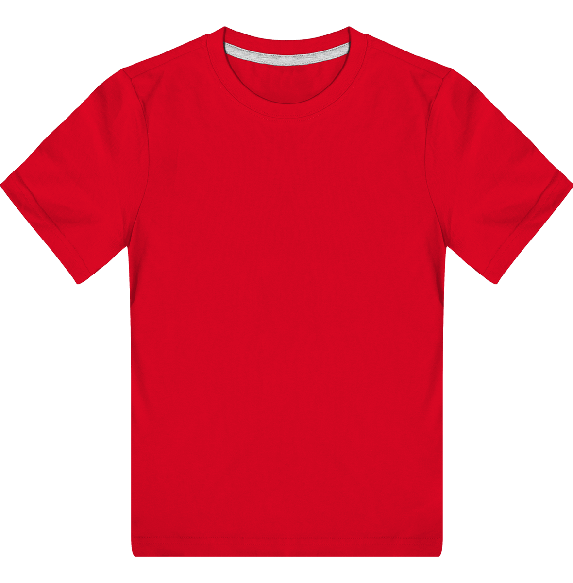 Tee-Shirt Basique Enfant | 100% Coton | Broderie Et Impression Red