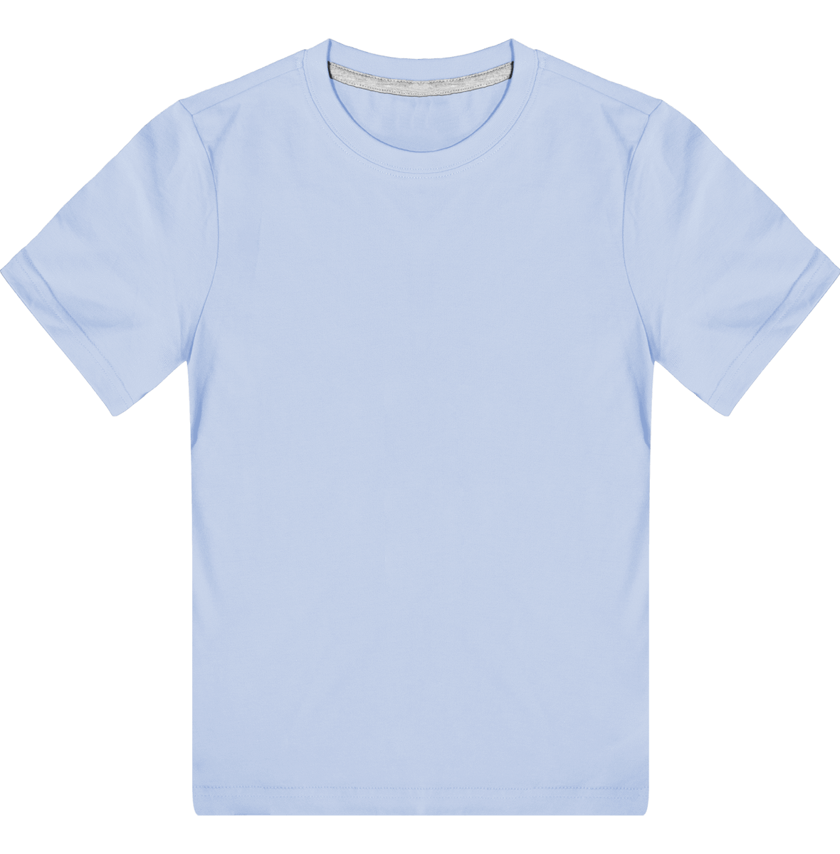 Tee-Shirt Basique Enfant | 100% Coton | Broderie Et Impression Sky Blue