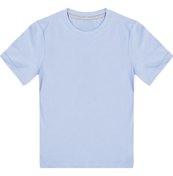 Tee-Shirt Basique Enfant | 100% Coton | Broderie Et Impression Sky Blue