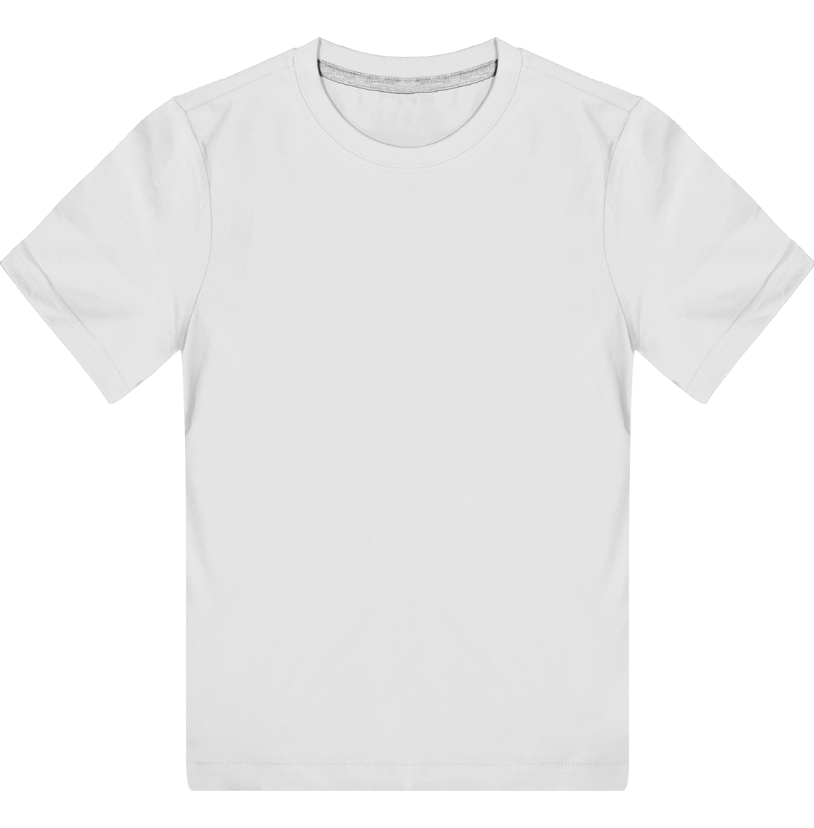 Tee-Shirt Basique Enfant | 100% Coton | Broderie Et Impression White