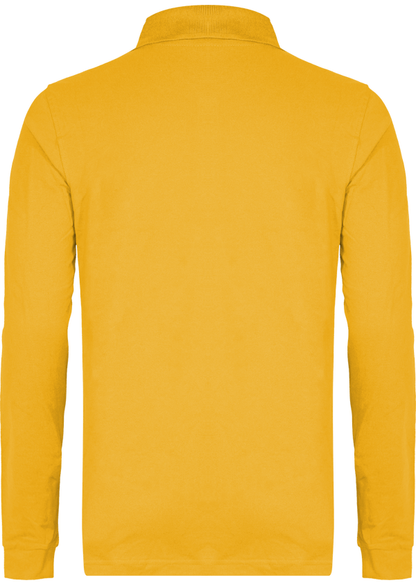 Polo manches longues homme dos Yellow