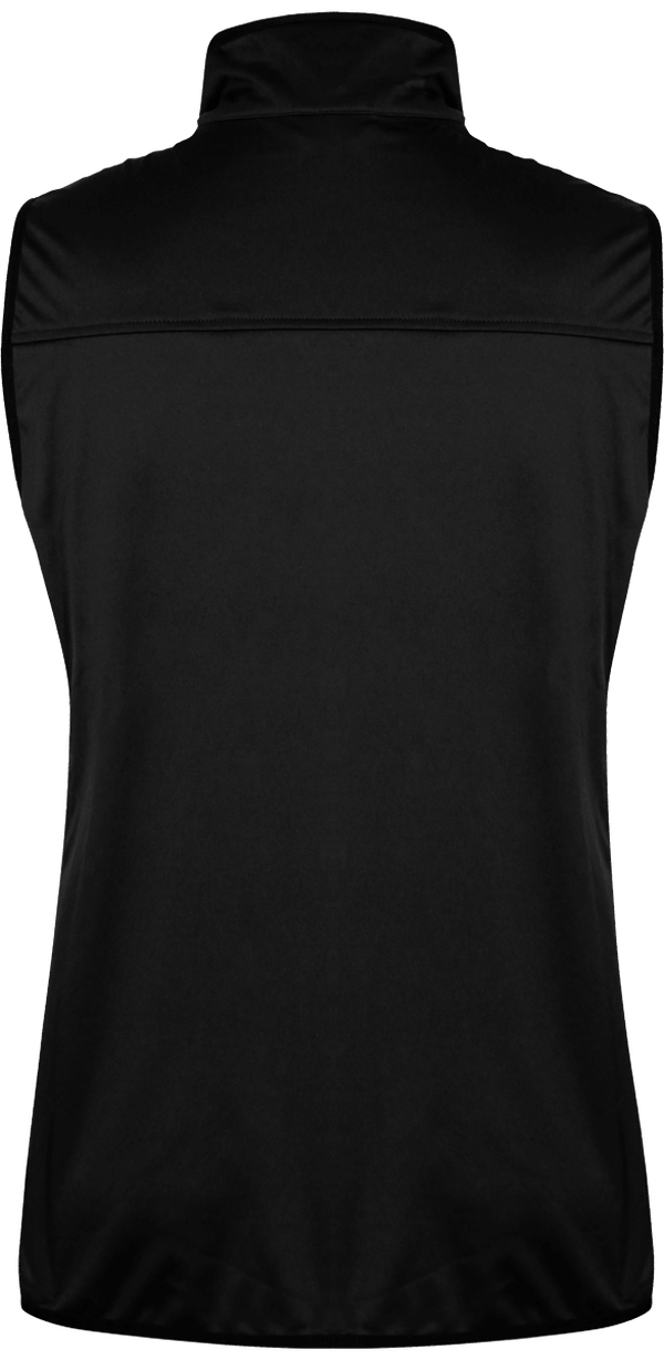 Bodywarmer softshell tricolore femme dos Titanium / Black / Black