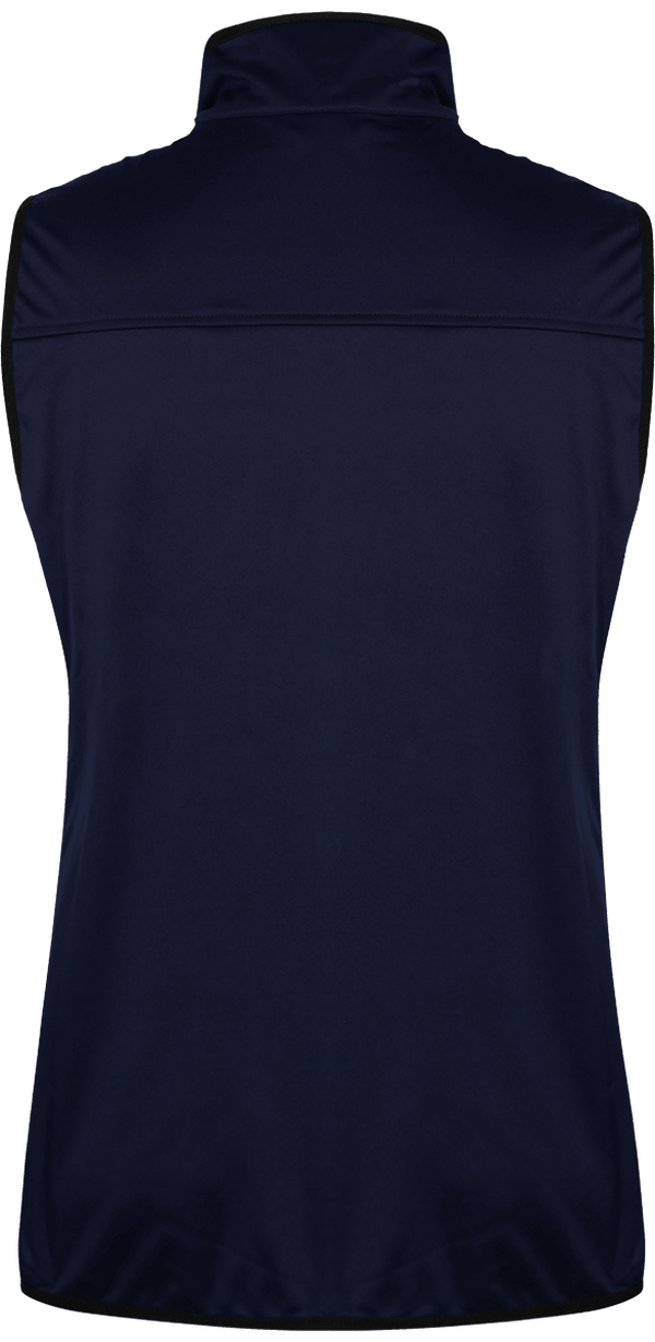 Bodywarmer softshell tricolore femme dos White / Navy / Red
