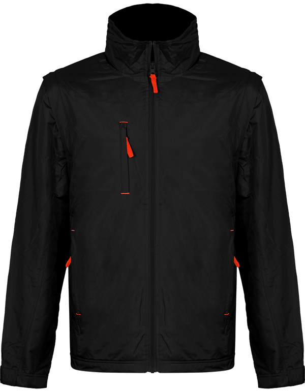 Blouson a manches amovible score face Black / Orange
