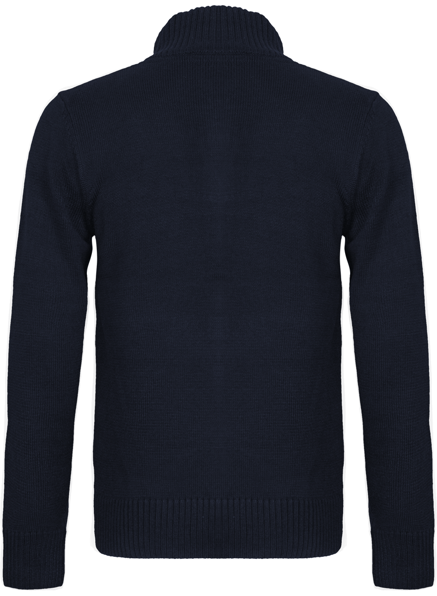 Cardigan zippe dos Navy