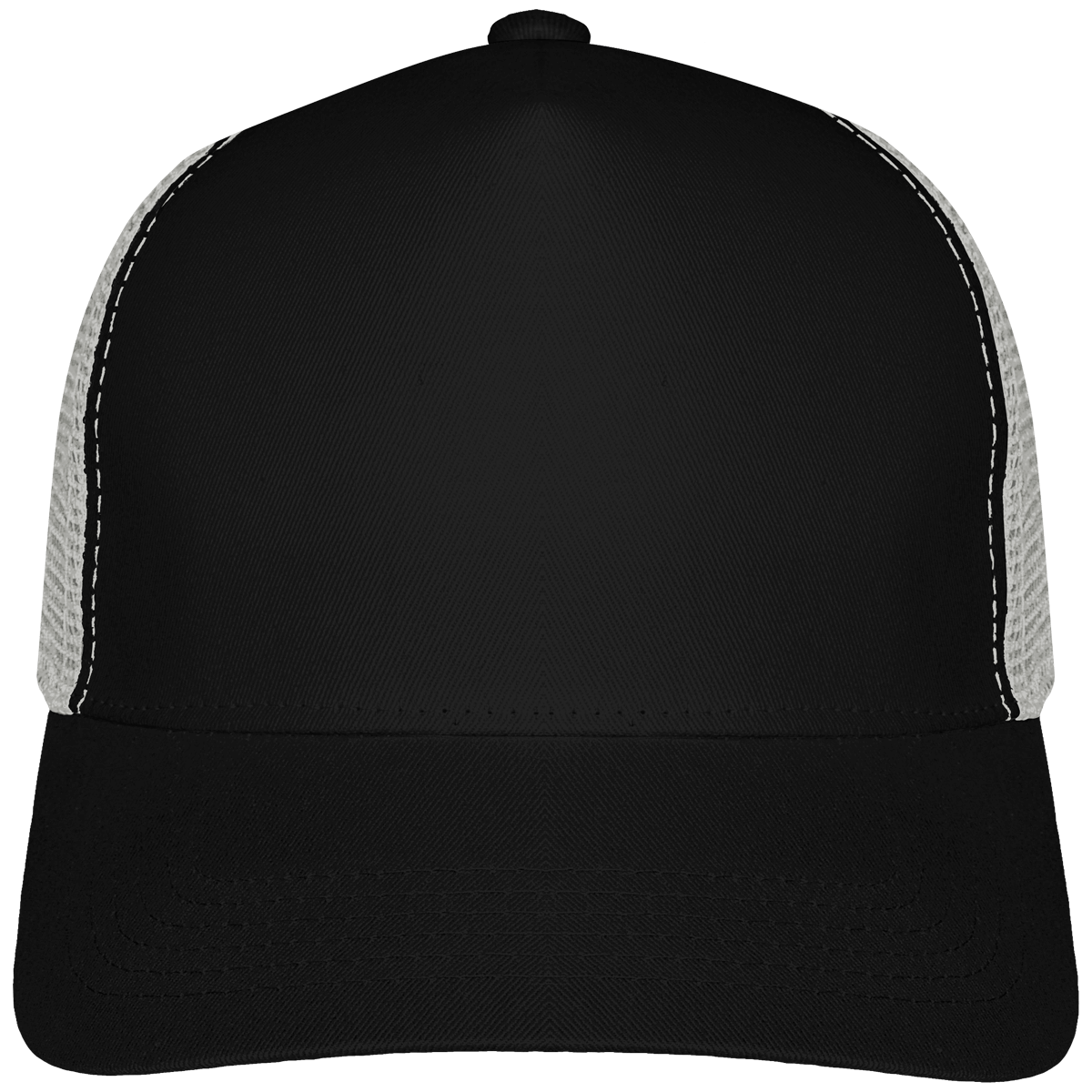 Casquette Trucker 6 Half Mesh Personnalisable Sur Tunetoo Black / Light Grey