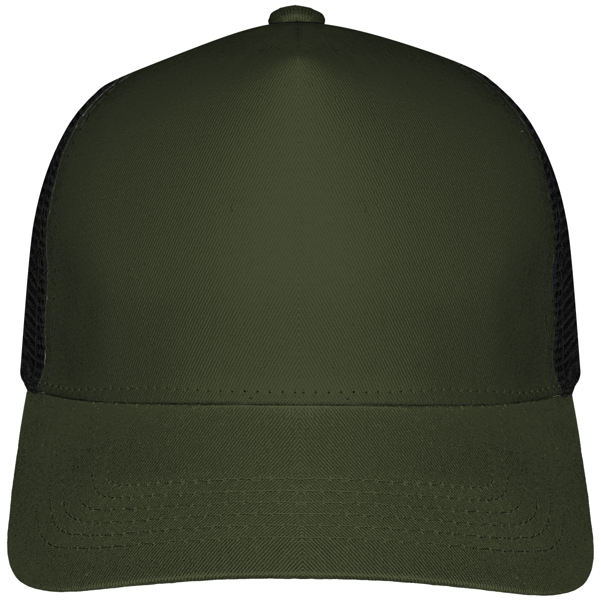 Casquette Trucker 6 Half Mesh Personnalisable Sur Tunetoo Olive Green / Black