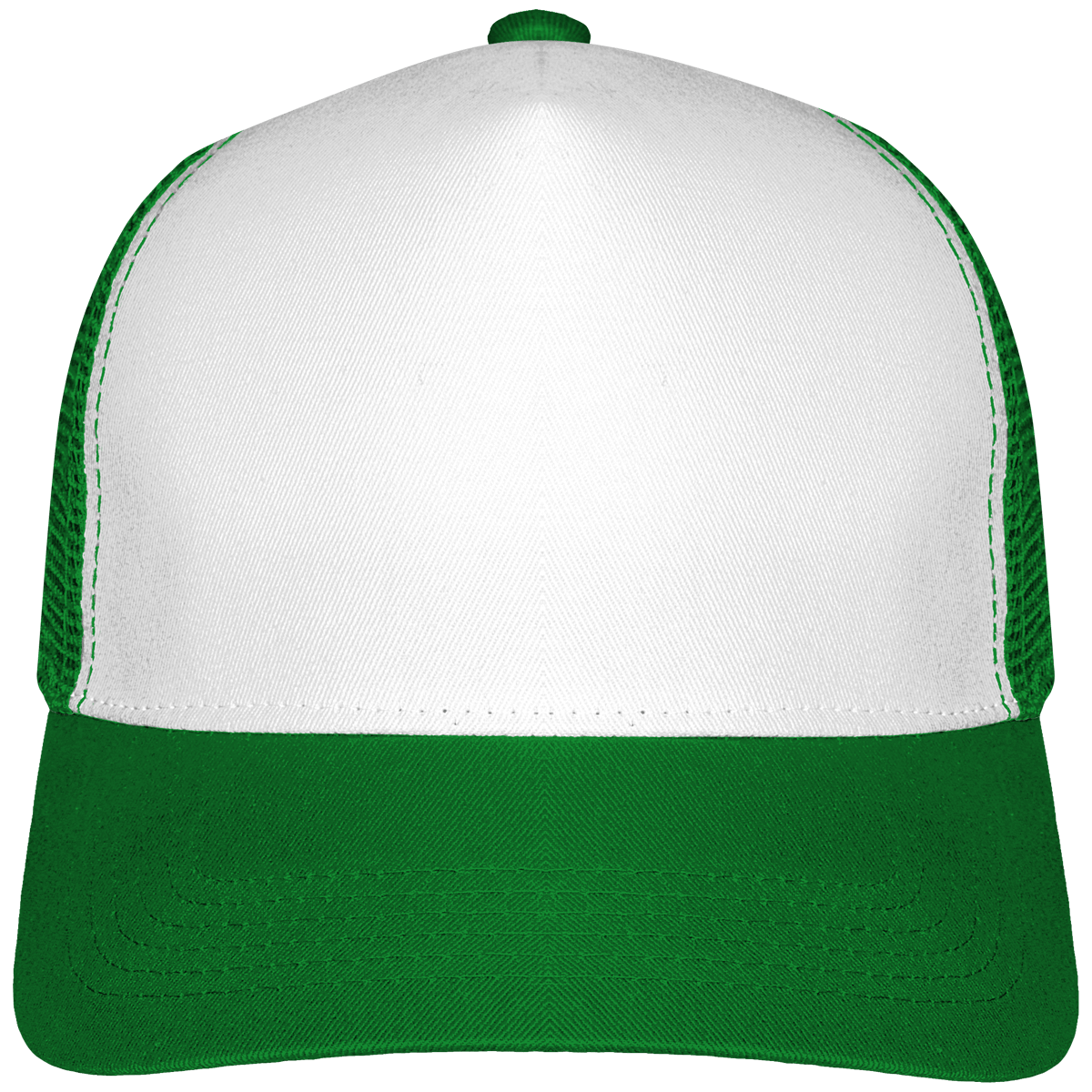Customizable Half Mesh Trucker Caps 6 Mesh On Tunetoo Pure Green / White