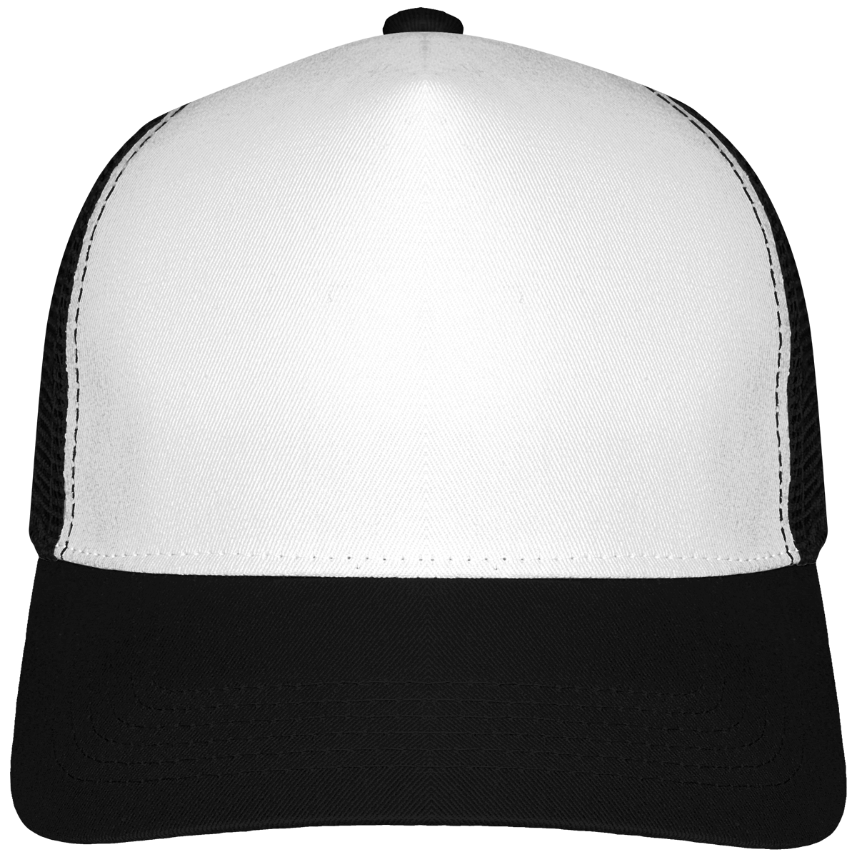 Casquette Trucker 6 Half Mesh Personnalisable Sur Tunetoo Black / White