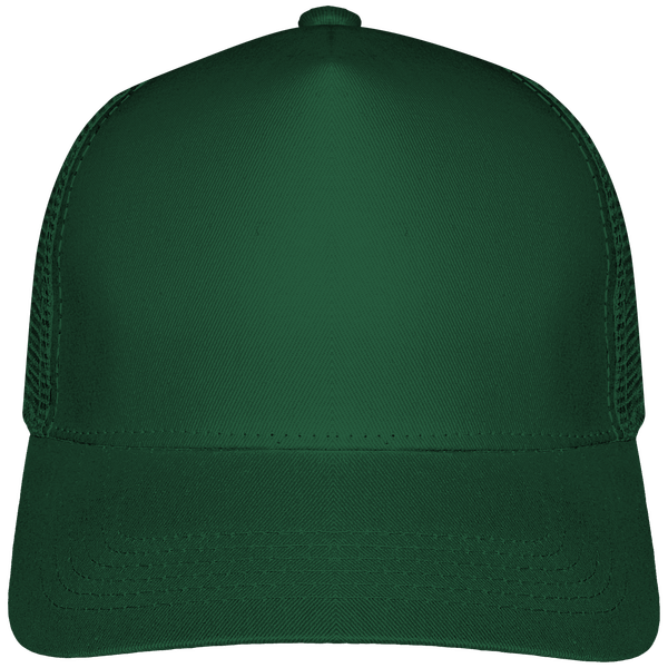 Customizable 6 Half Mesh Trucker Cap On Tunetoo Bottle Green / Bottle Green