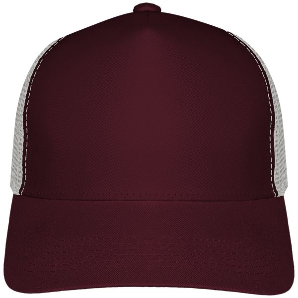 Casquette half mesh trucker plexus Burgundy / Light Grey