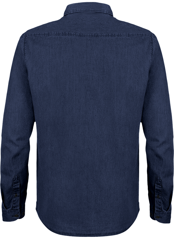 Chemise homme stanley innovates denim dos Dark Indigo Denim