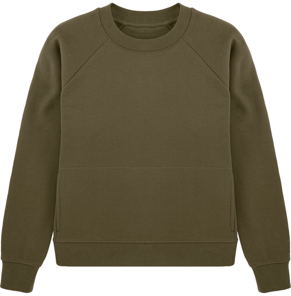 Sweat shirt col montant femme stella believes face British Khaki