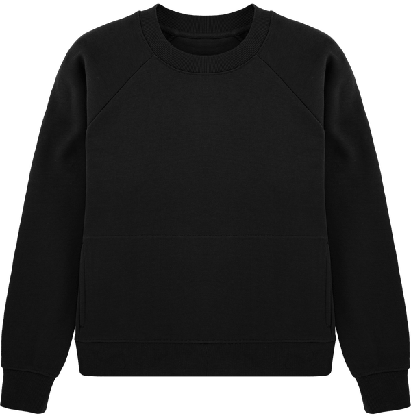 Sweat shirt col montant femme stella believes face Black