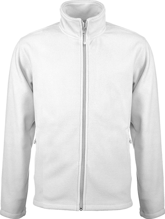 Customizable Fleece Jacket On Tunetoo White