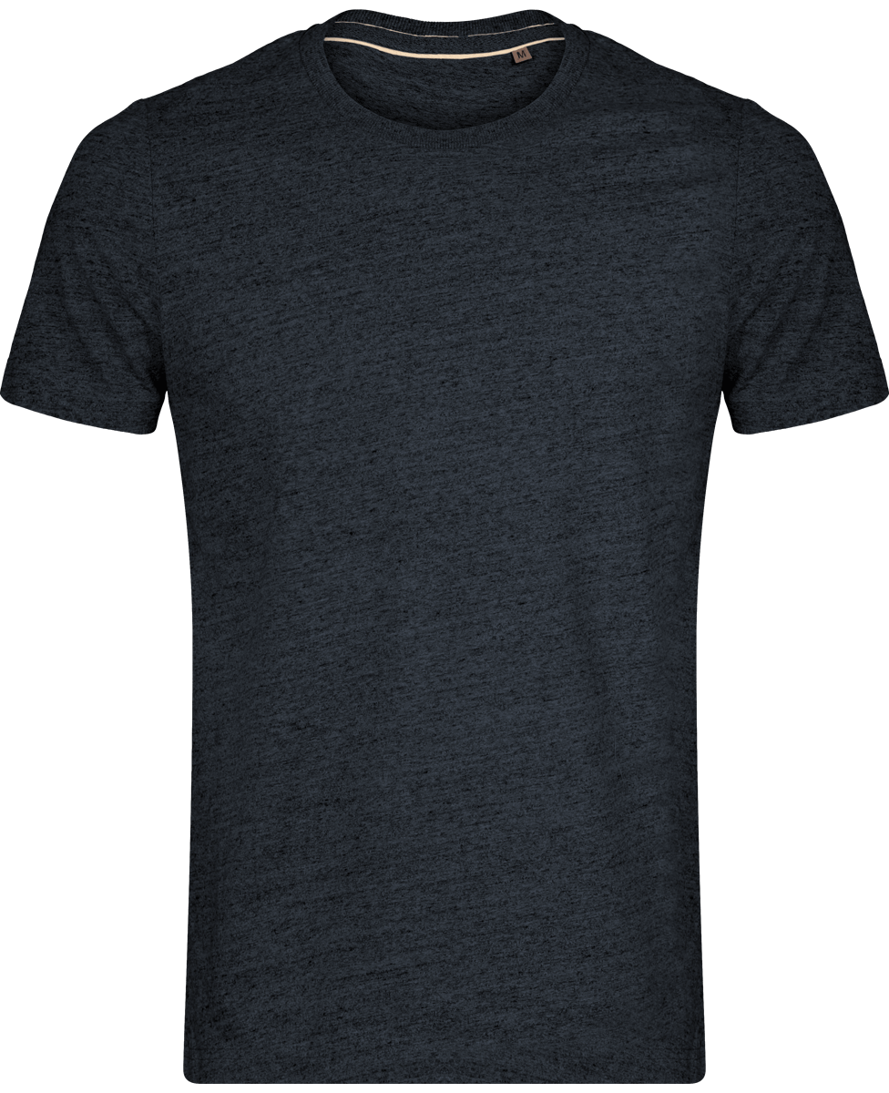 T-Shirt Vintage Homme | 100% Coton | Broderie Et Impression Night Blue Heather