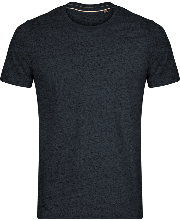 T-Shirt Vintage Homme | 100% Coton | Broderie Et Impression Night Blue Heather