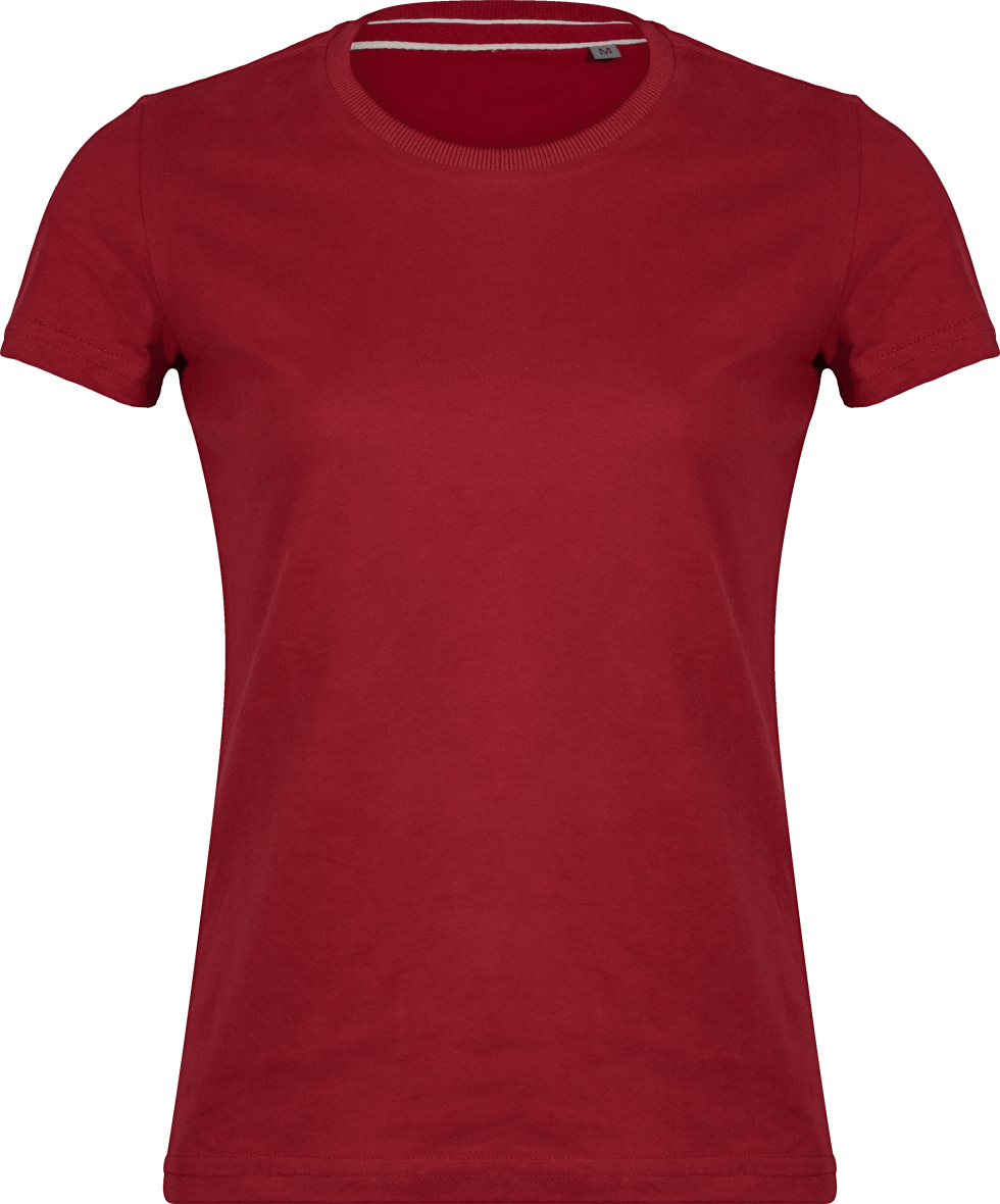 T-Shirt Vintage Femme | 100% Coton | Broderie Et Impression Vintage Dark Red