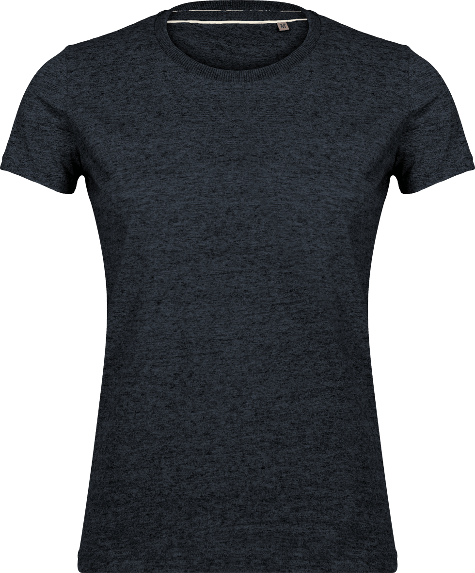T-Shirt Vintage Femme | 100% Coton | Broderie Et Impression Night Blue Heather