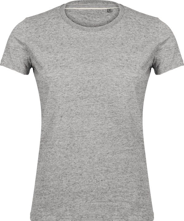 Tee shirt vintage manches courtes femme face Slub Grey Heather
