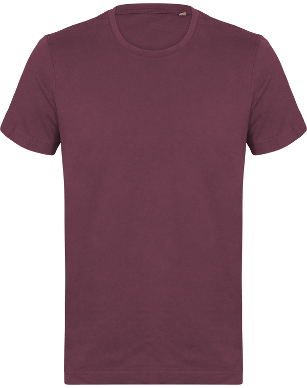 T-Shirt Délavé Vintage Homme | 100% Coton | Brodé Et Imprimé Vintage Marsala