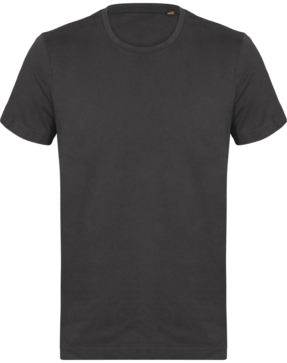 T-Shirt Délavé Vintage Homme | 100% Coton | Brodé Et Imprimé Vintage Charcoal