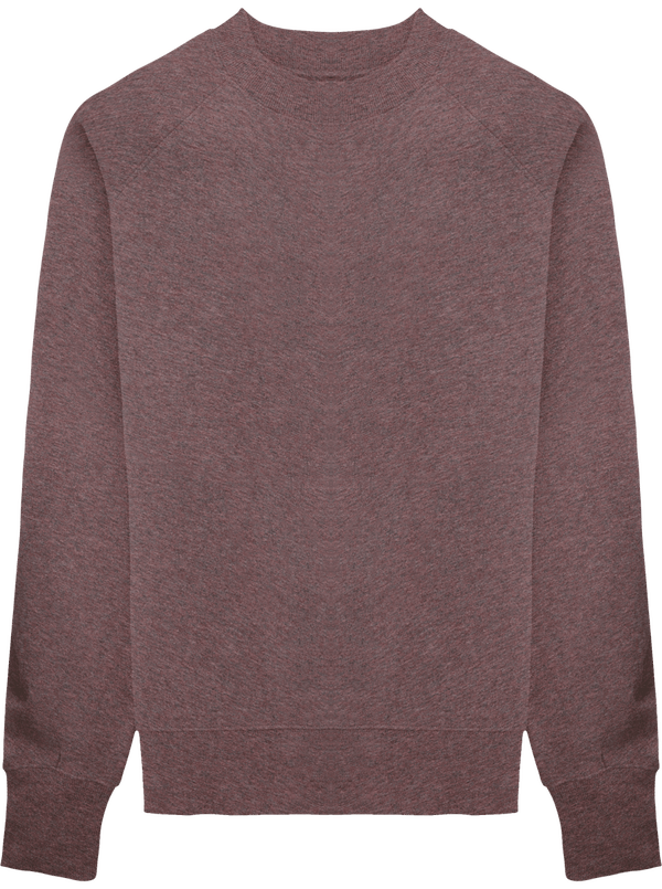 Sweat ample col rond stanley trusts face Black Heather Cranberry