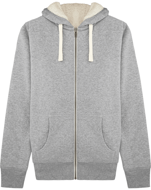 Sweat a capuche tours sherpa face Heather Grey