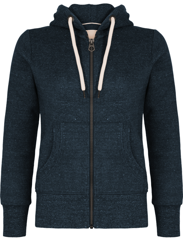 Sudadera Vintage Cremallera Con Capucha Mujer Night Blue Heather
