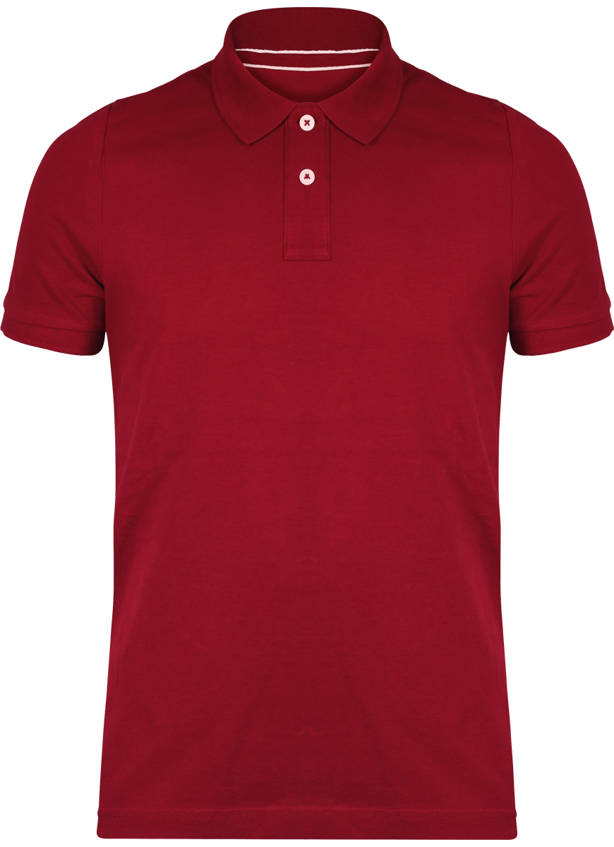 Polo Homme Vintage | Broderie Et Impression | 100% Coton Maille Piquée Vintage Dark Red