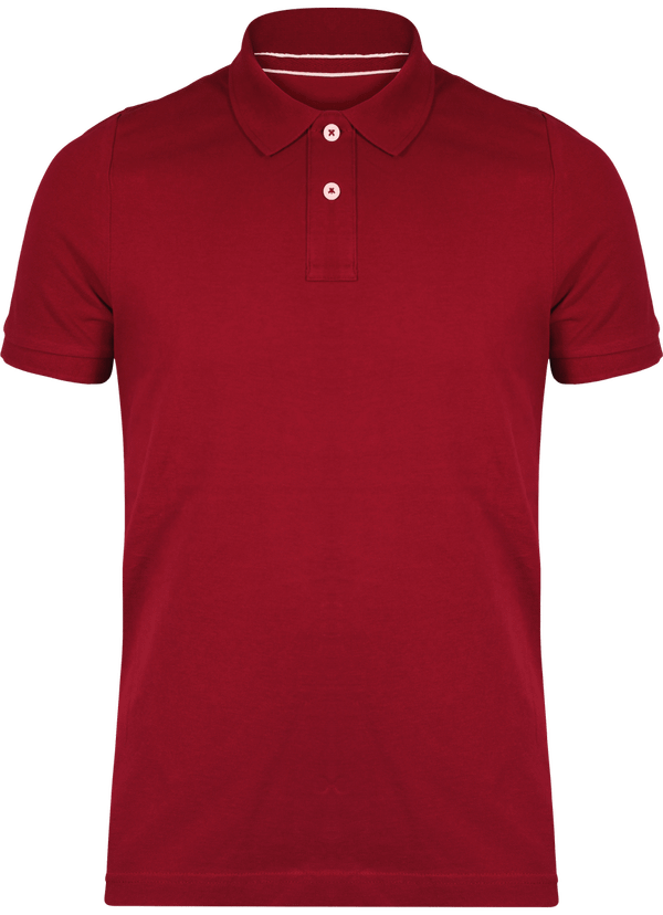 Polo Homme Vintage | Broderie Et Impression | 100% Coton Maille Piquée Vintage Dark Red
