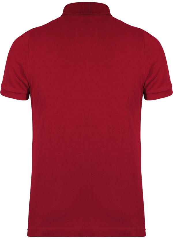 Polo vintage manches courtes homme dos Vintage Dark Red