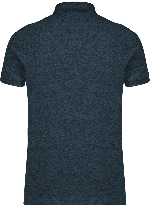 Polo vintage manches courtes homme dos Night Blue Heather