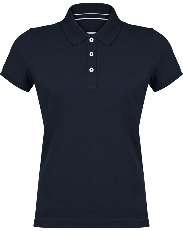 Polo Femme Vintage | Broderie Et Impression | 100% Coton Maille Piquée Vintage Navy